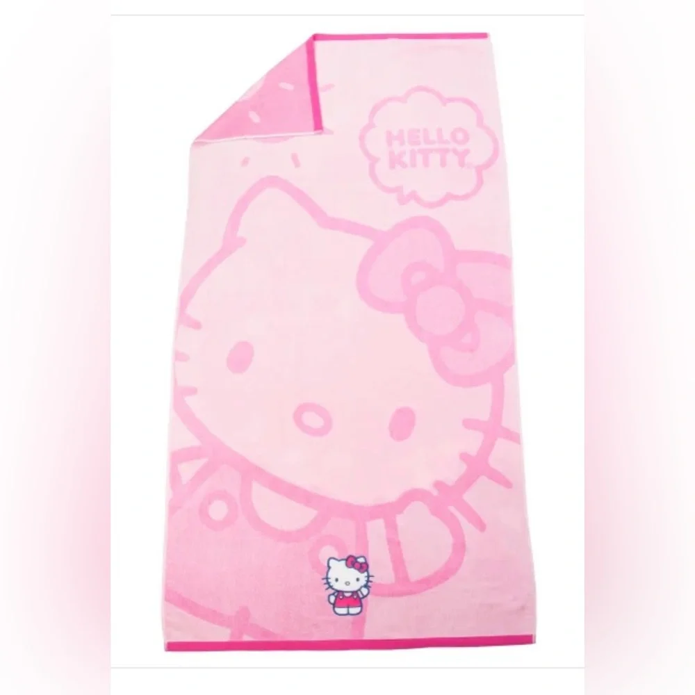 Hello Kitty Embroidered Beach Towel 34 in. X 63 in